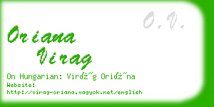 oriana virag business card